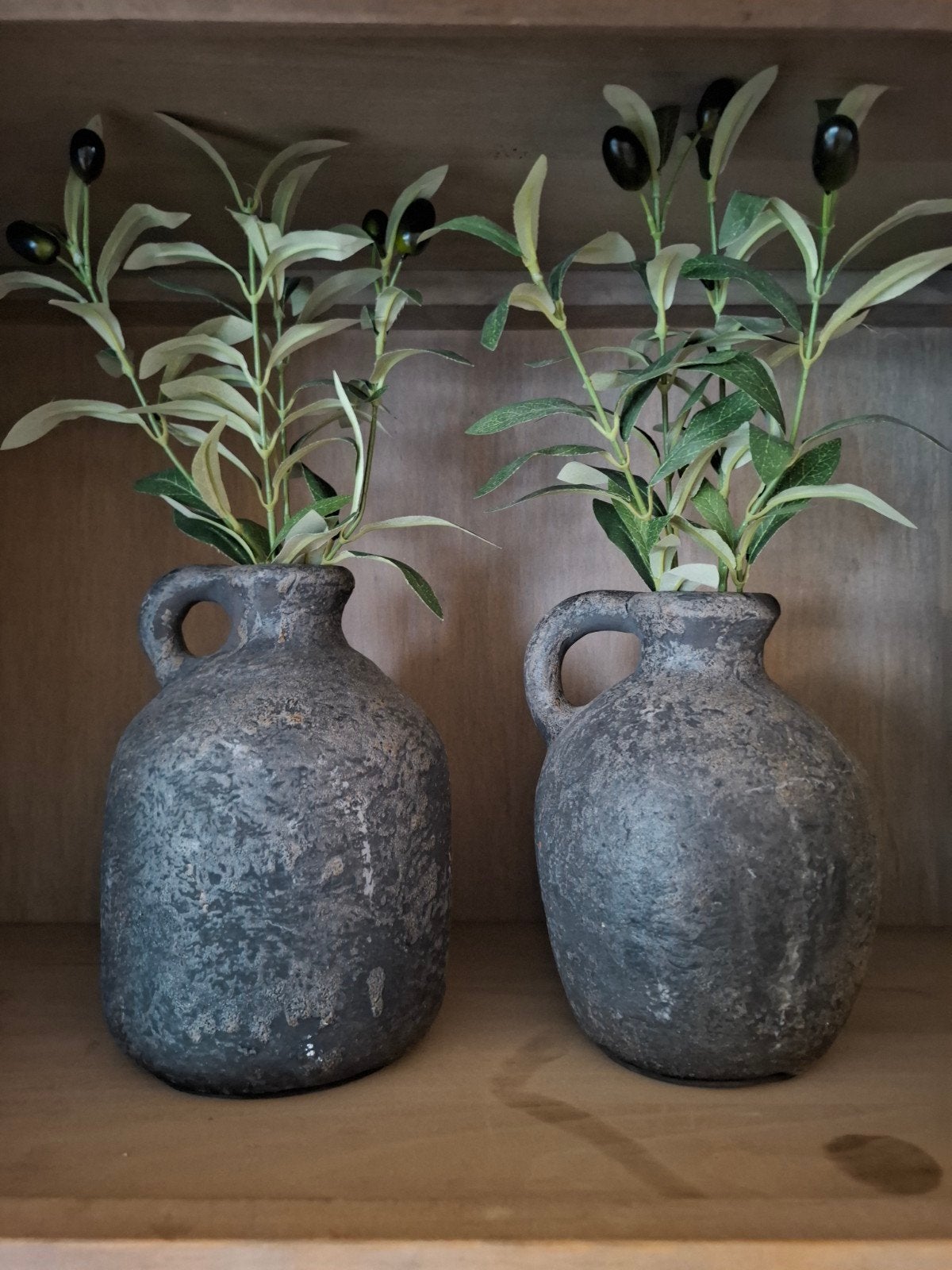 Set van 3 decoratieve kruiken, Huis en Inrichting, Woonaccessoires | Vazen, Gebruikt, Meerkleurig, Steen/keramiek, Inclusief decoratie
