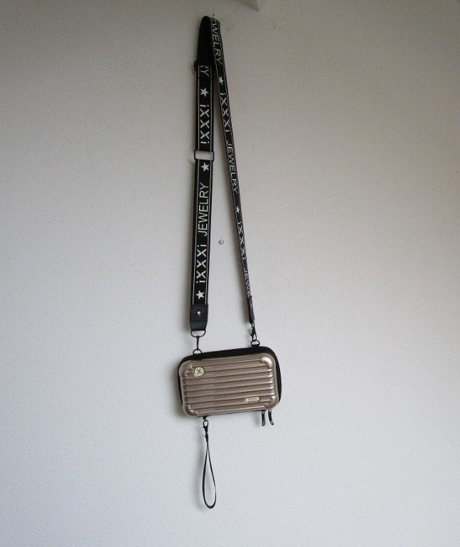 Nr.14: Tas Handtas van IXXI koffertje met brede schouderband, Ophalen of Verzenden, Nieuw, Beige, Handtas