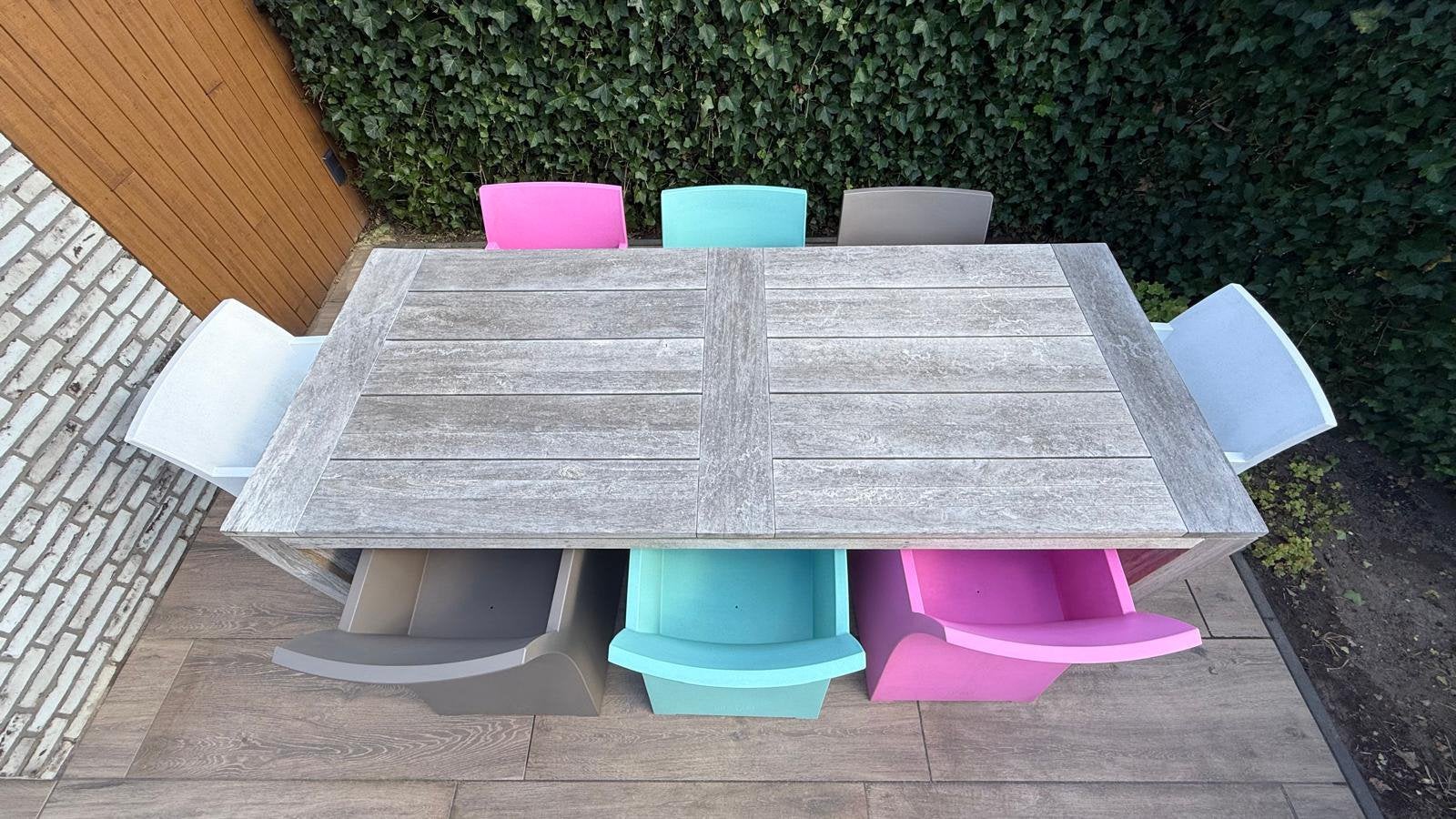 Haans Lifestyle Rainbow stoelen, Ophalen, Kunststof, Gebruikt, 8 zitplaatsen