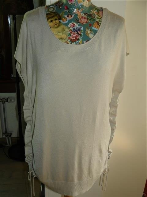0689 Yaya mt L tuniek beige poncho trui, Verzenden, Beige, Maat 42/44 (L), Zo goed als nieuw
