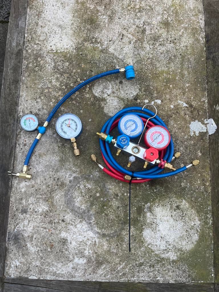 Manifoldmeter set voor airco en koelsystemen, Ophalen of Verzenden, Gebruikt, Druk