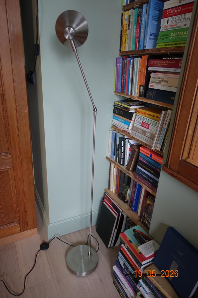 Vloerlamp Habitat, metaal met 3 scharnierpunten, goede staat, Ophalen, Gebruikt, Metaal, 100 tot 150 cm