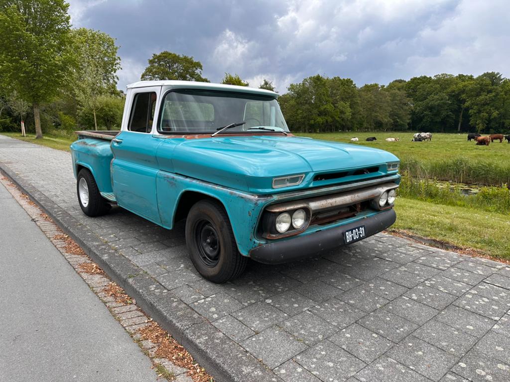 GMC 1963 v6 shortbed Pickup, Auto's, Overige merken, Achterwielaandrijving, 5000 cc, Zwart