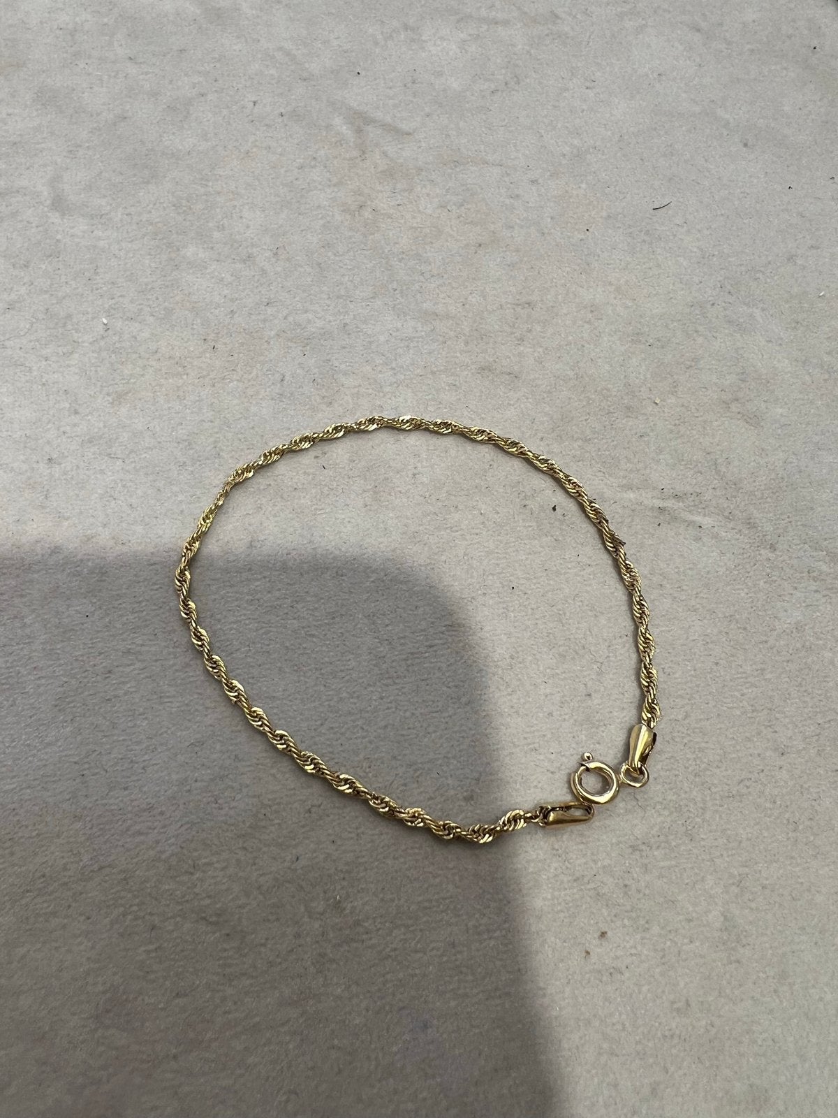 18k Gouden Ropechain Armband, Ophalen of Verzenden, Gebruikt, Goud