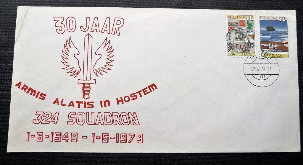 4 1E DAG VELDPOST ENVELOPPEN KON. LANDMACHT EN 324 SQUADRON, Verzenden, Beschreven, Nederland