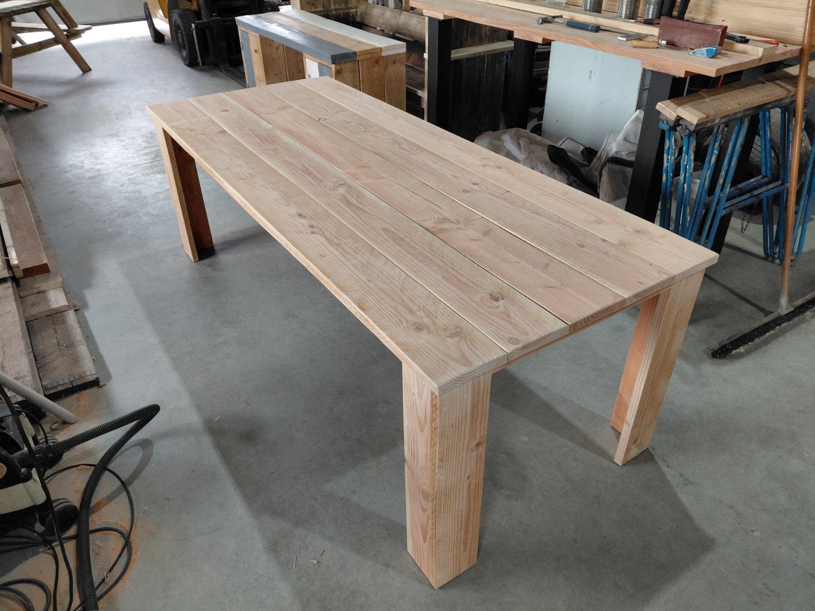 Tuintafel. Douglas., Ophalen, Nieuw, Rechthoekig, Hout