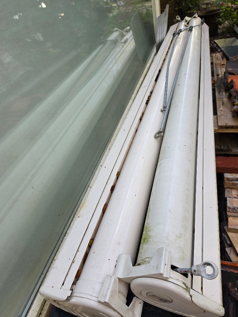 zonnescherm, Ophalen, Gebruikt, 150 tot 300 cm, 250 cm tot 450 cm