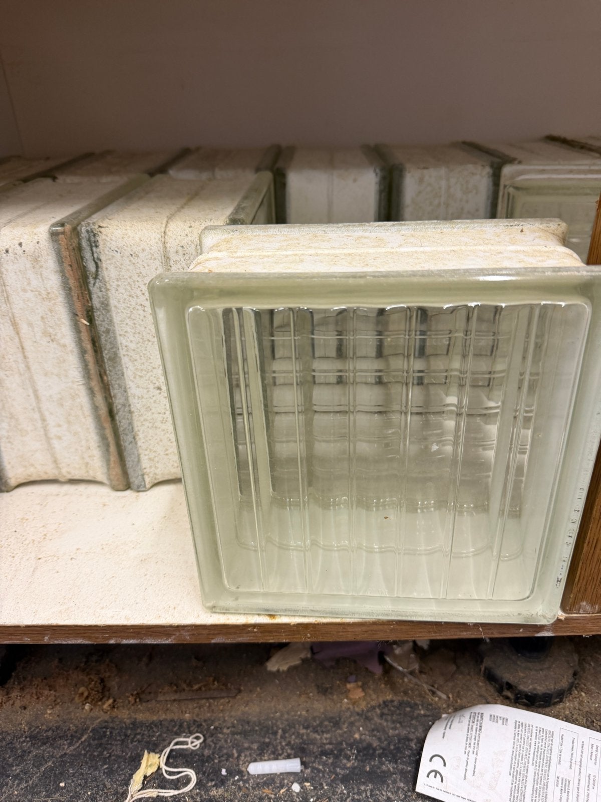 14 stuks glazen bouwstenen 19x19x10 cm, Ophalen of Verzenden, Gebruikt, Overige typen, Minder dan 80 cm