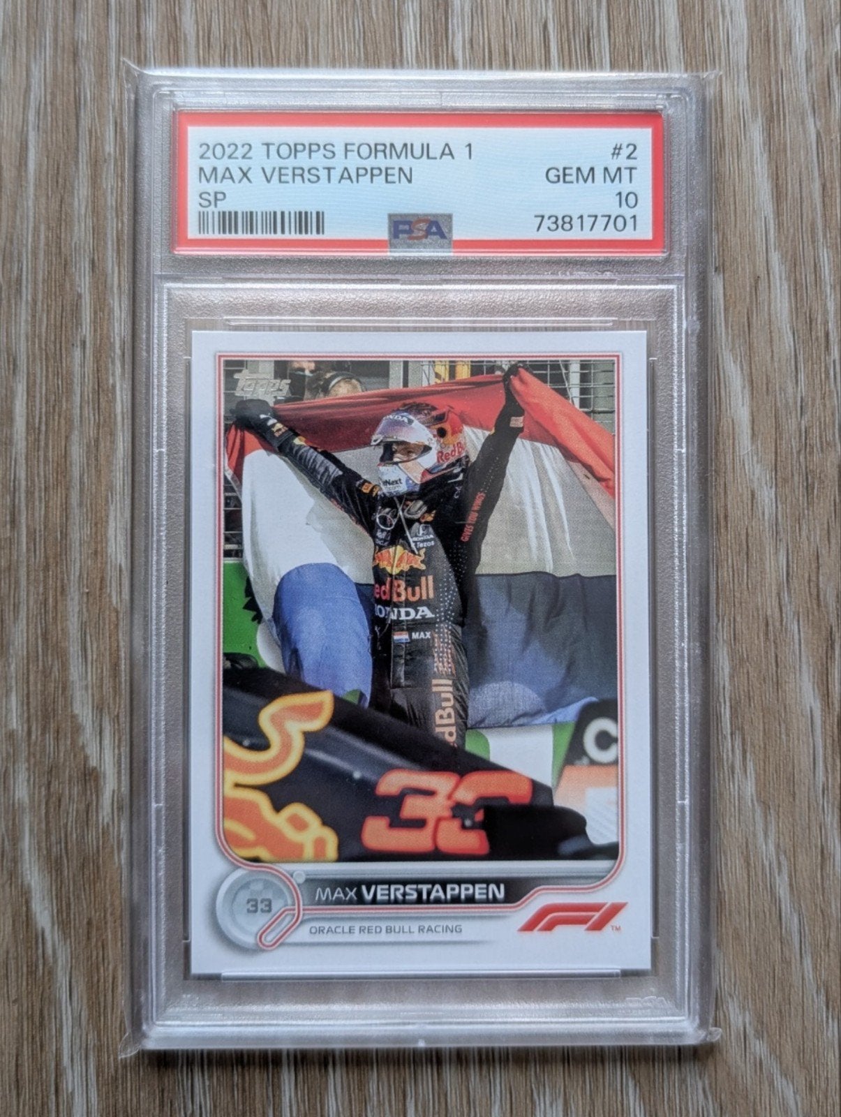 2022 topps max verstappen #2 IV eerst zandvoort win PSA10, Verzamelen, Ophalen of Verzenden, Zo goed als nieuw, Formule 1