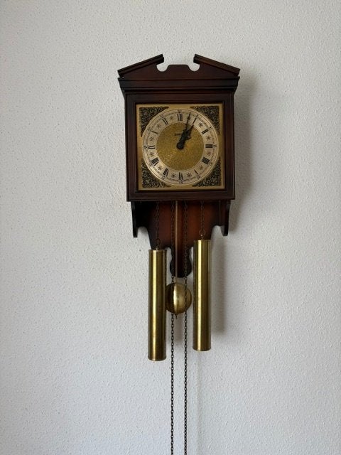 Wandklok (merk Ankra), Huis en Inrichting, Woonaccessoires | Klokken, Ophalen, Vintage, Analoog, Met slagwerk