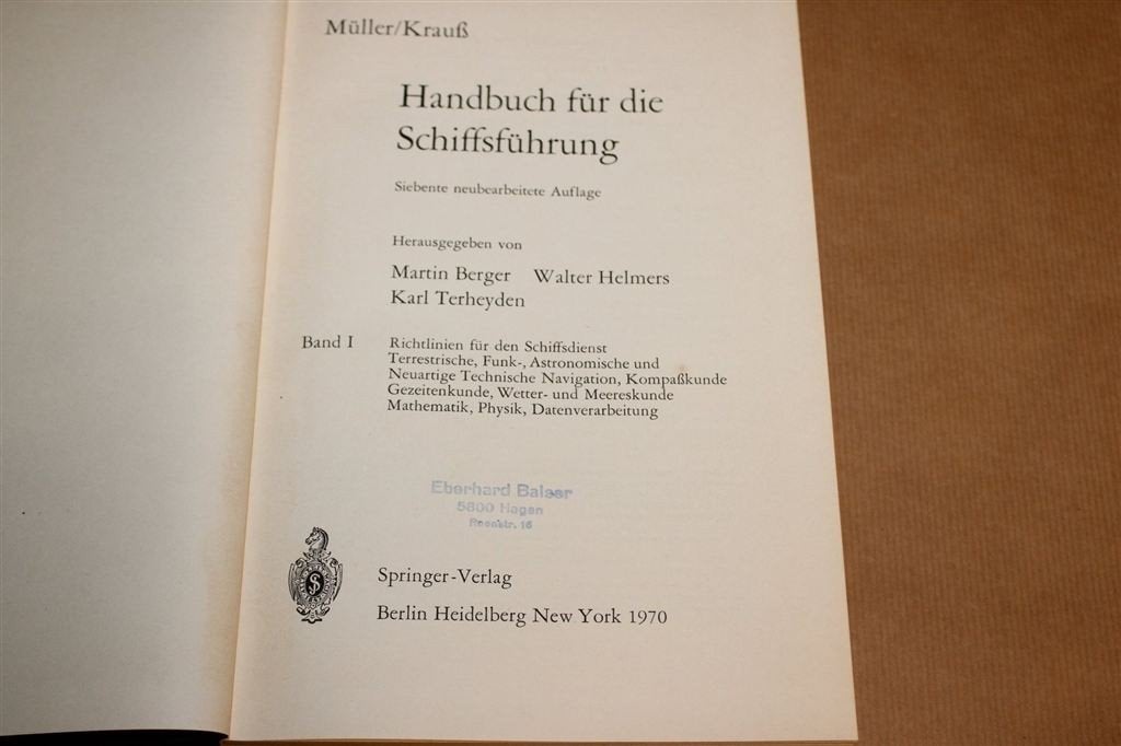 Handbuch fur die Schiffsfuhrung — Navigatie Zeevaart, Gebruikt, -, -, Ophalen of Verzenden