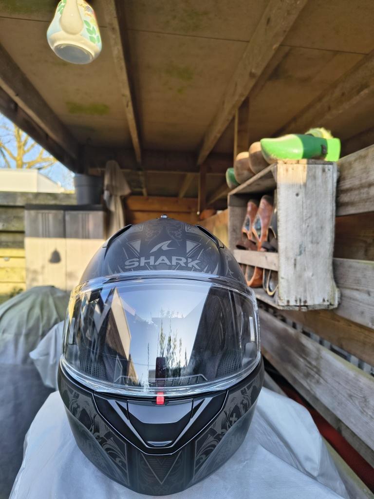 Helm Shark EVO ES K-ROZEN Mat, weinig gebruikt, Motoren, Ophalen, M, Systeemhelm, Dames