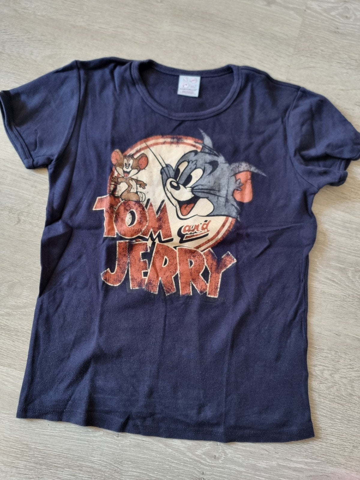 Marineblauw heren shirt Tom and Jerry , maat S (MM4), Maat 38/40 (M), Blauw, Ophalen of Verzenden, Zo goed als nieuw