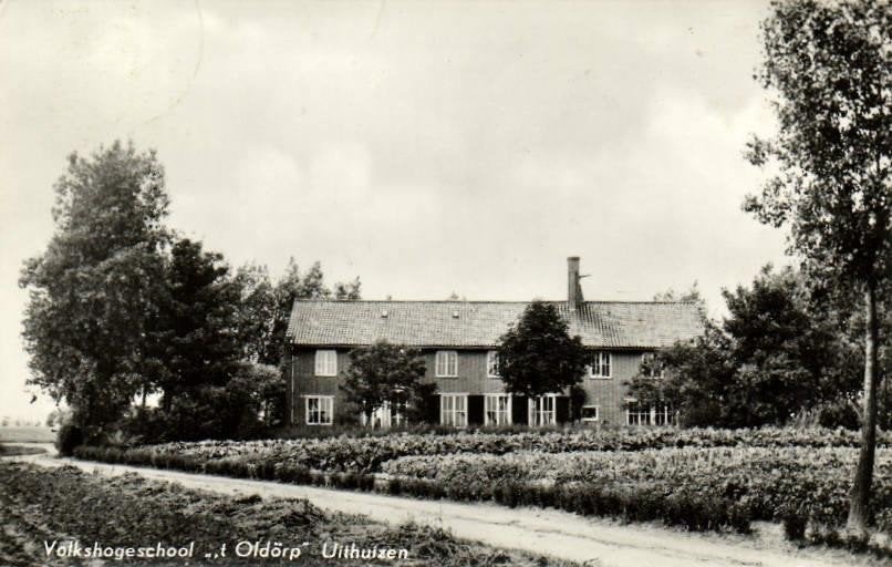 Volkshogeschool t Oldorp Uithuizen - 1964 gelopen, Verzamelen, Ophalen of Verzenden, 1960 tot 1980, Gelopen, Groningen
