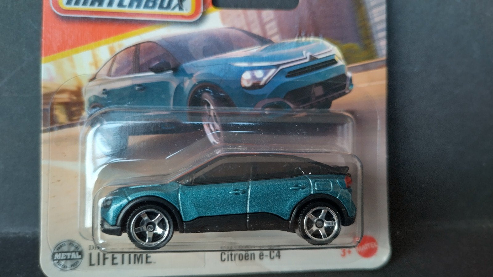 Citroen Ë C4 Aqua blauw 1:64 3inch Matchbox Pol, .., Auto, Verzenden, .