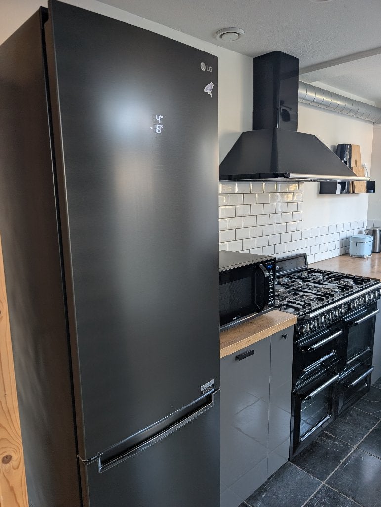 Koelvriescombinatie LG GBB92MCAXP, Ophalen, Gebruikt, 200 liter of meer, 160 cm of meer