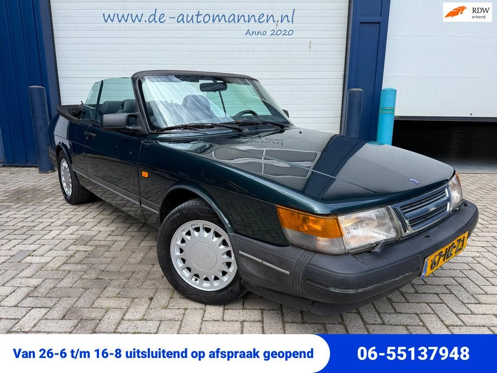 Saab 900 Cabrio 2.0 ep Turbo 140pk / LEER / AIRCO / APK 10-2, Auto's, Saab, Bedrijf, Te koop, Saab 900, Airconditioning, Lederen bekleding