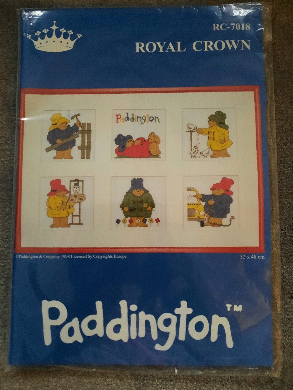 mooi borduurpakket Paddington Royal Crown Incl.garen NIEUW, Hobby en Vrije tijd, Borduren en Borduurmachines, Ophalen of Verzenden