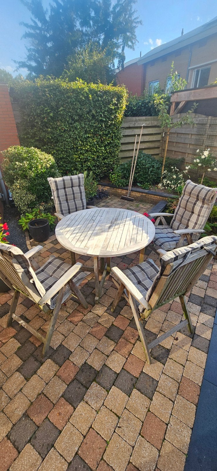 tuintafelset, Ophalen, 4 zitplaatsen, Gebruikt, Eettafel