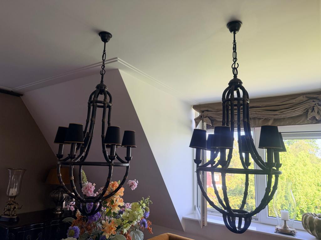 Eichholtz Hanglampen brons  Kapjes - Origineel en Stijlvol, Huis en Inrichting, Ophalen of Verzenden, Zo goed als nieuw, Metaal