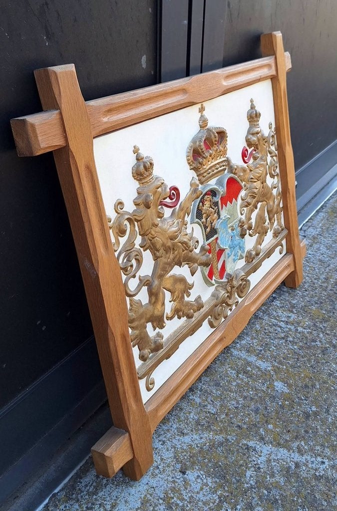 Bijzonder koninklijk Beiers wapenschild uit 19e, 20e eeuw., Ophalen of Verzenden
