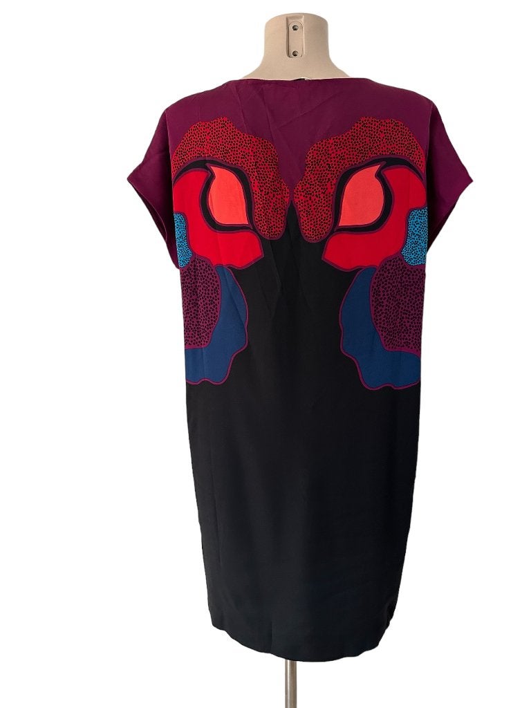 Diane von Furstenberg jurk M, Zwart, Ophalen of Verzenden, Zo goed als nieuw, Onder de knie