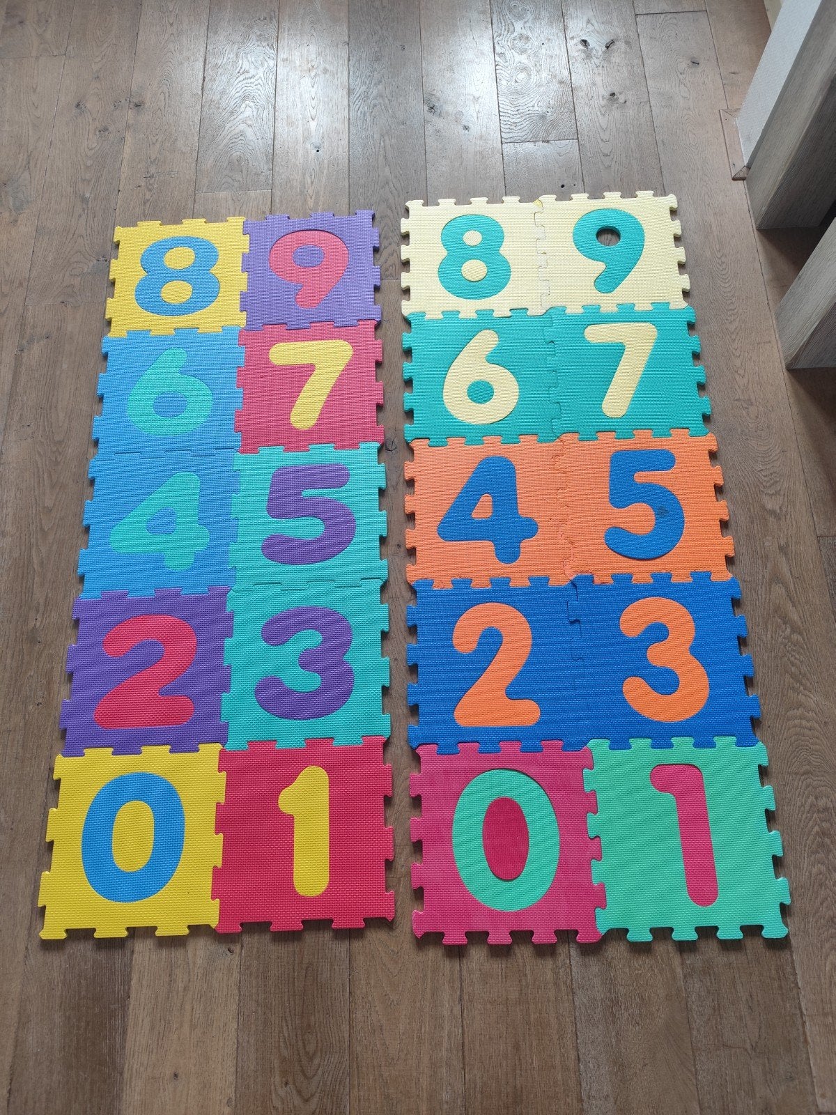 Zachte foam puzzel nummer matten, Ophalen of Verzenden, Gebruikt