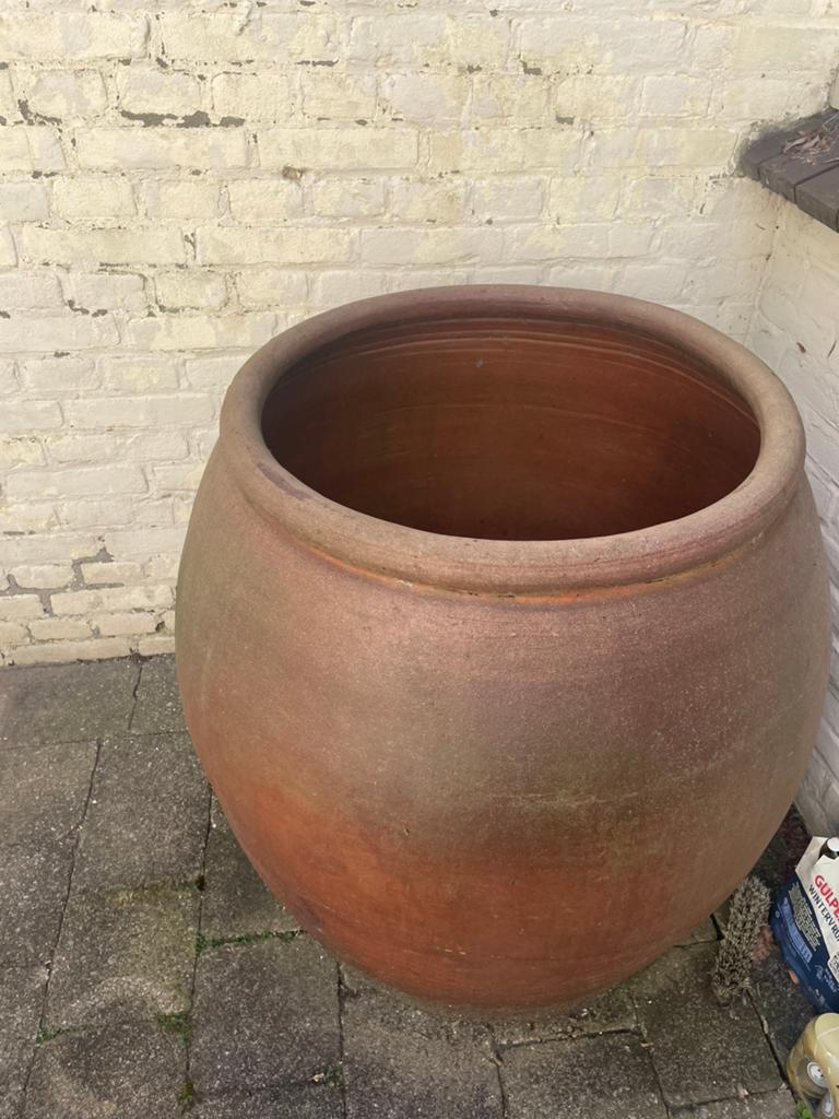 Zeer grote zware stenen pot, Ophalen, Steen, Gebruikt, 40 cm of meer