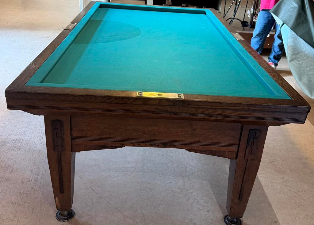 Klassiek Carambole biljart 210 x 105, Ophalen, Gebruikt, Biljarttafel