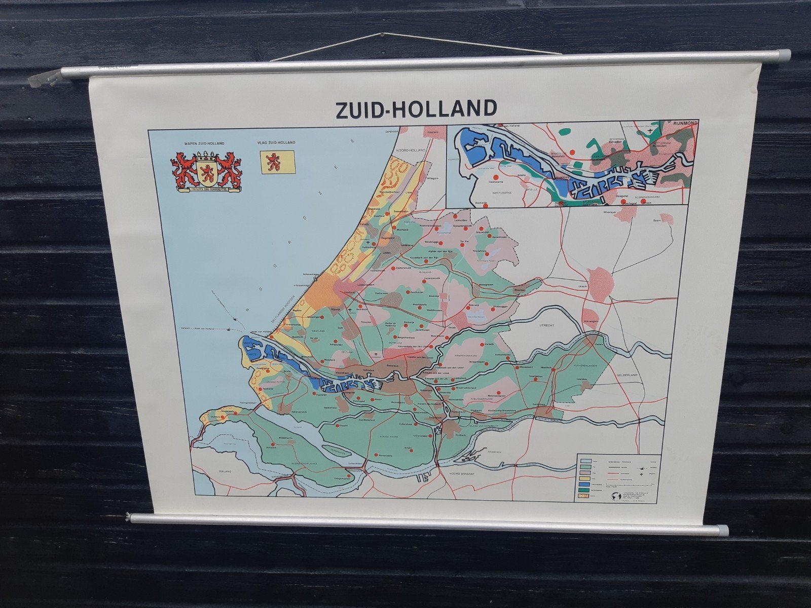 Schoolplaat provincie Zuid-Holland, Antiek en Kunst, Ophalen, Aardrijkskunde