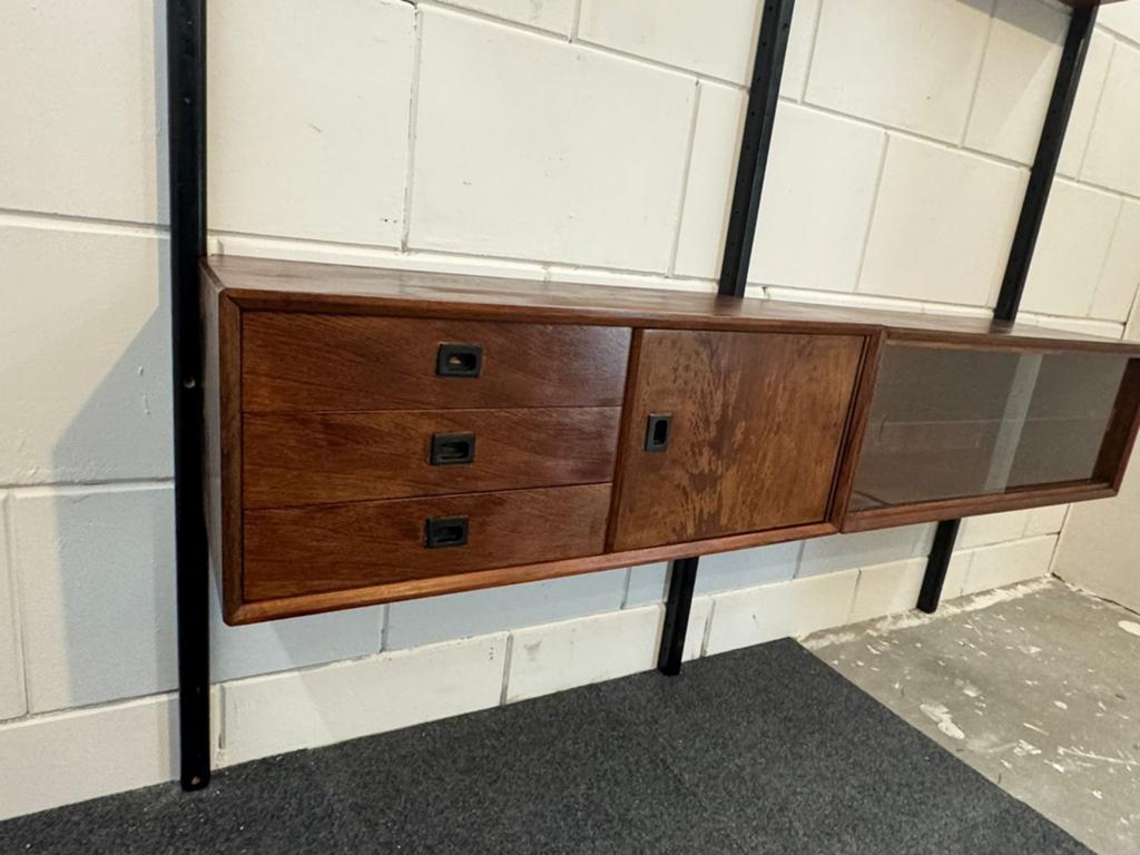 Wandmeubel | Vintage Teak Wandsysteem, Huis en Inrichting, Kasten | Overige, Ophalen of Verzenden, Gebruikt