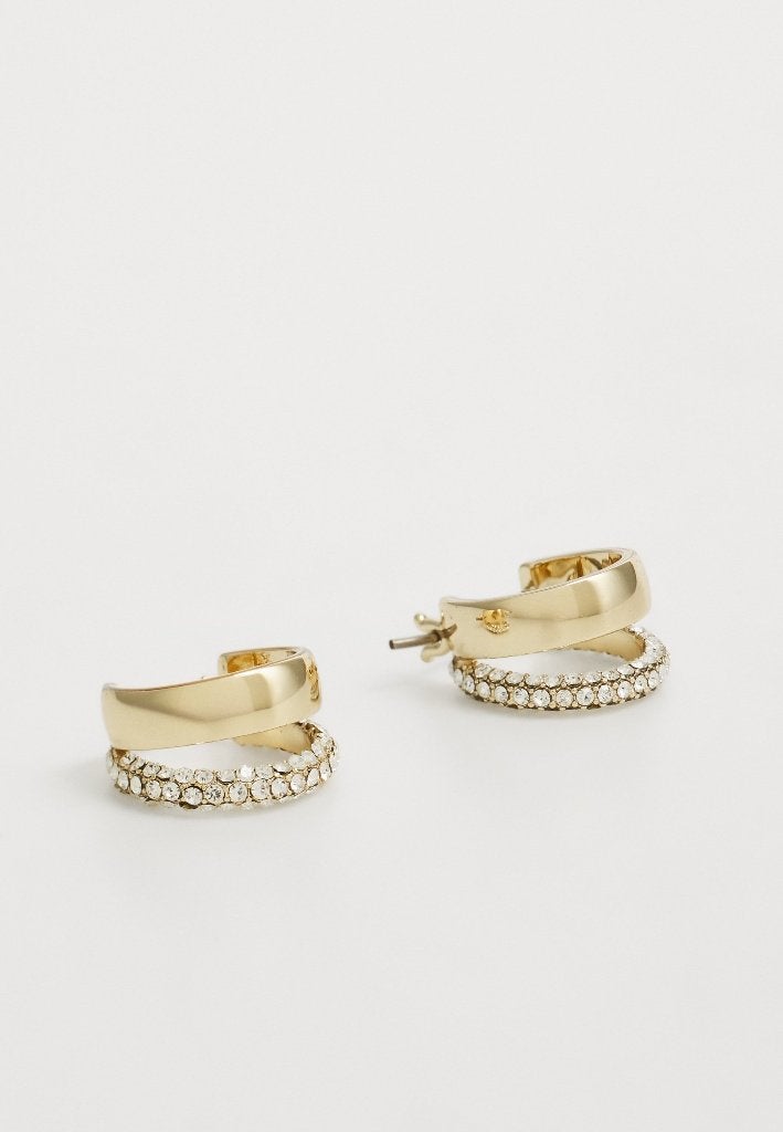 NIEUW! Lauren Ralph Lauren PAVE SPLIT goudkleurige oorbellen, Sieraden, Tassen en Uiterlijk, Armbanden, Overige materialen, Verzenden
