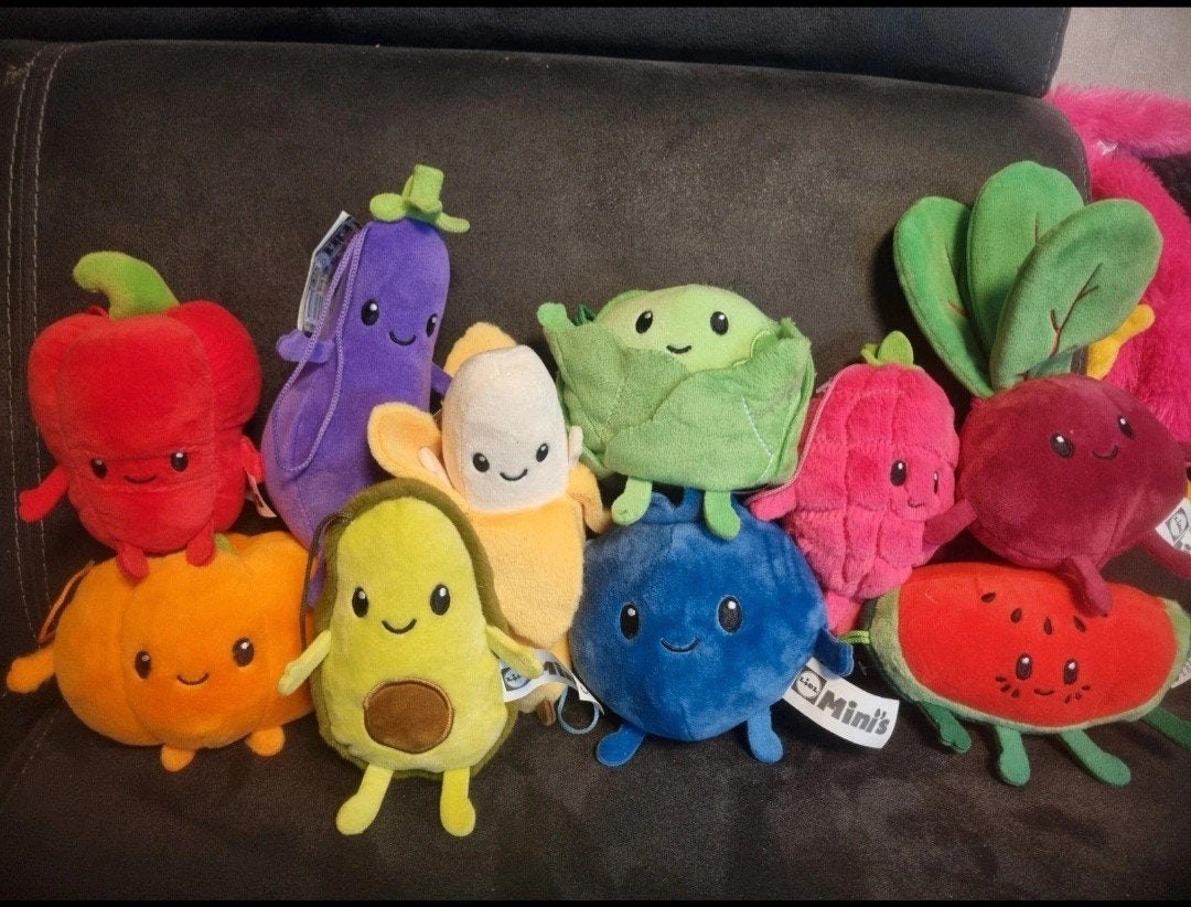 Lidl Mini's knuffels - Groenten en fruit, Lidl, Overige karakters, Overige typen, Ophalen of Verzenden