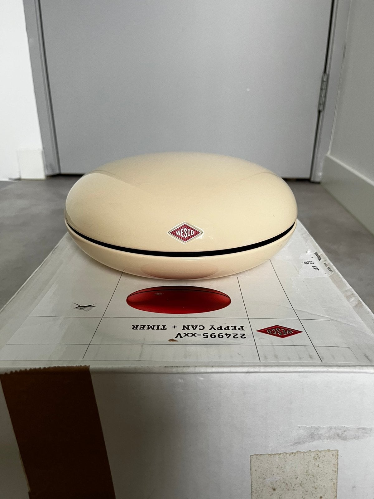Wesco Peppy storage box metal creme beige almond, Ophalen of Verzenden, Zo goed als nieuw, Metaal