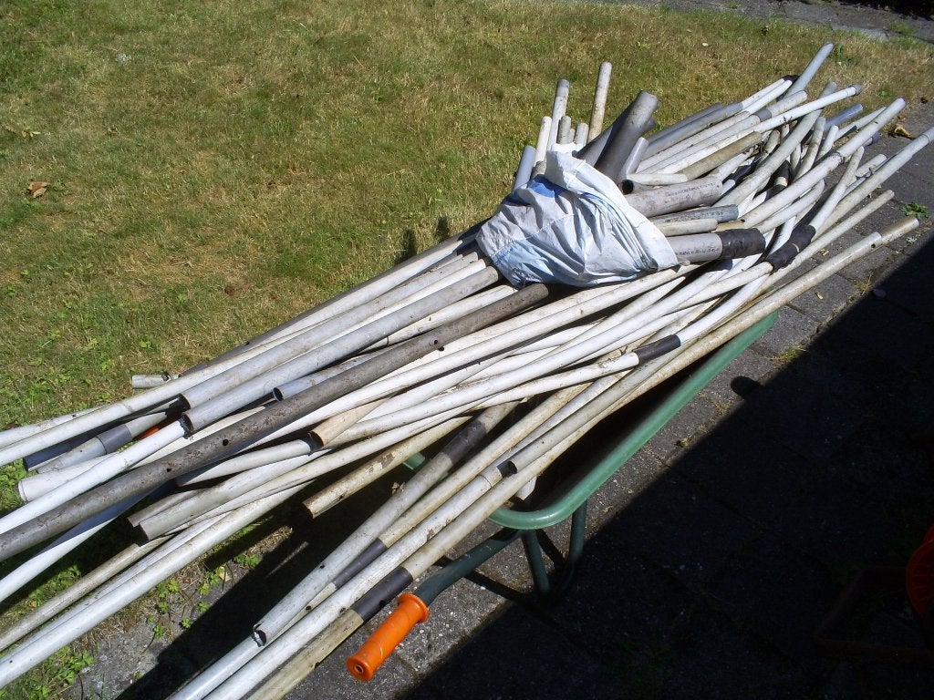 Lekke kunststof pvc buizen en microsproeiers / tiksproeiers, Ophalen, Gebruikt, Pvc, 6 meter of meer