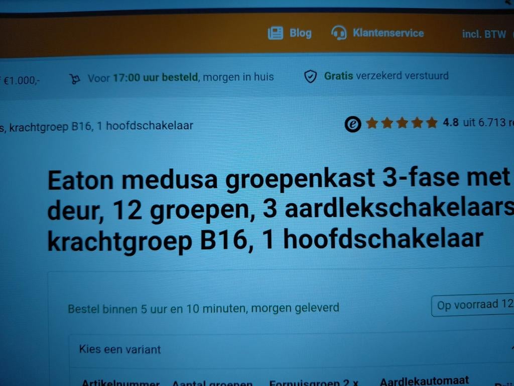 Groepenkast holec Eaton  NIEUW, Ophalen of Verzenden, Nieuw, Overige typen