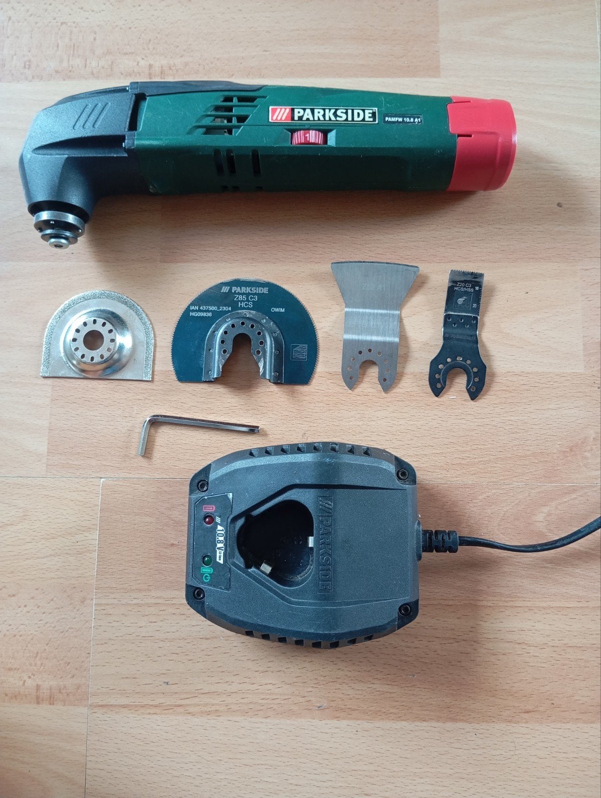 Parkside Accu Multitool PAMFW 10.8 A1 met accessoire, Ophalen of Verzenden, Gebruikt, Multitool, Parkside