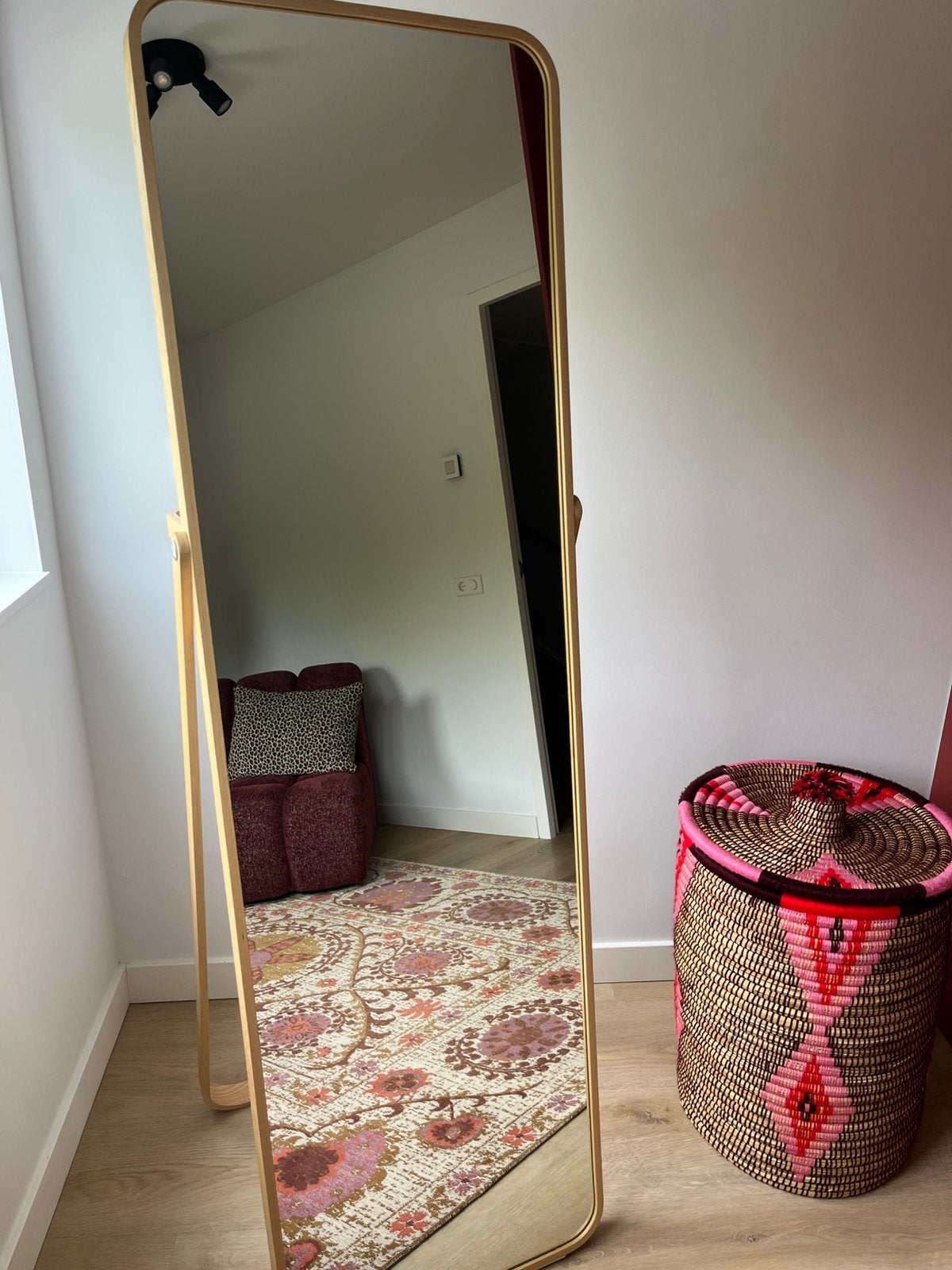 Ikea spiegel, Huis en Inrichting, Ophalen, Zo goed als nieuw, 150 tot 200 cm, Rechthoekig