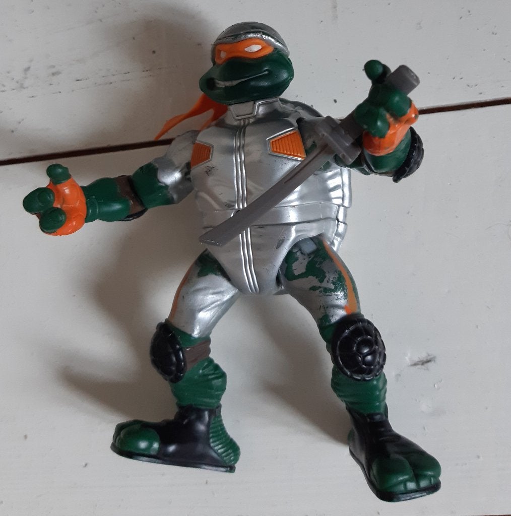 Teenage Mutant Ninja Turtles Michelangelo actiefiguur, Ophalen of Verzenden, Overige figuren, Gebruikt, Beeldje of Figuurtje