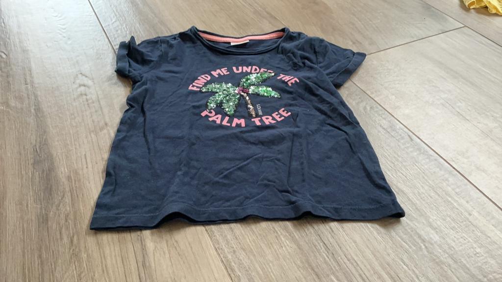 Blauw palmboom t-shirt, Ophalen of Verzenden, Zo goed als nieuw, Meisje