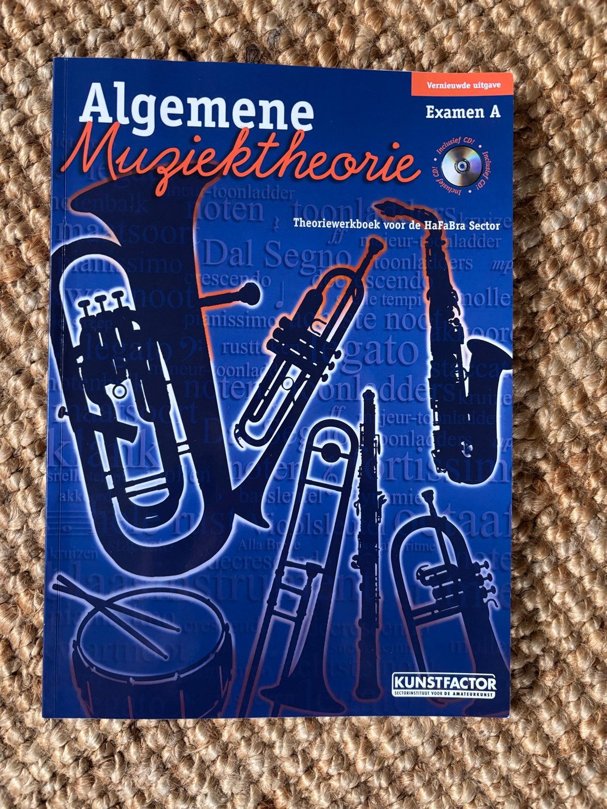 Studieboek Algemene Muziektheorie Examen A + CD, Ophalen of Verzenden, Zo goed als nieuw, Overige niveaus