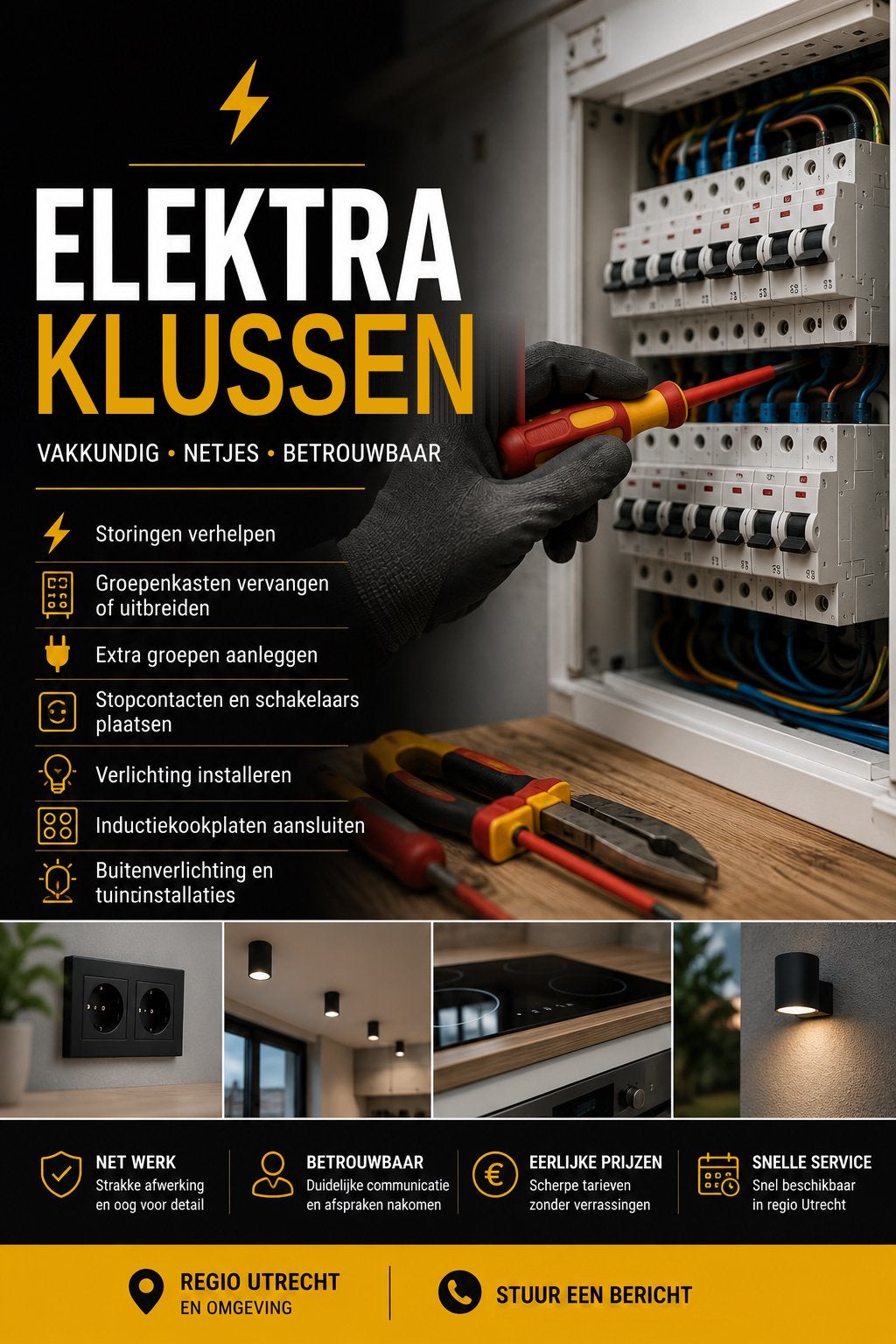 Elektricien Utrecht | Storingen, Groepenkast & Extra Groepen, Diensten en Vakmensen, Elektriciens