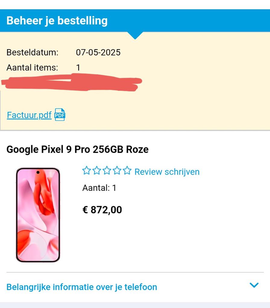Google Pixel 9 Pro 256GB Roze, Telecommunicatie, Mobiele telefoons | Overige merken, Ophalen, Overige modellen, Zo goed als nieuw