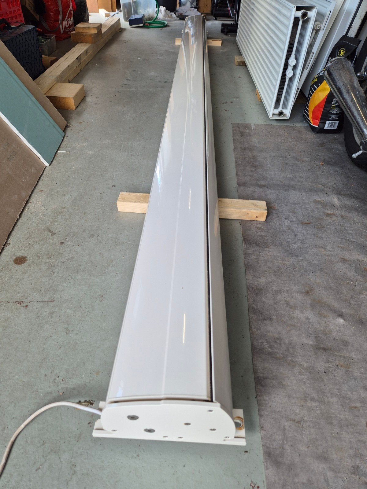 Zonnescherm Verano 4 meter breed elektrisch, Ophalen, Elektrisch, Zo goed als nieuw, 150 tot 300 cm