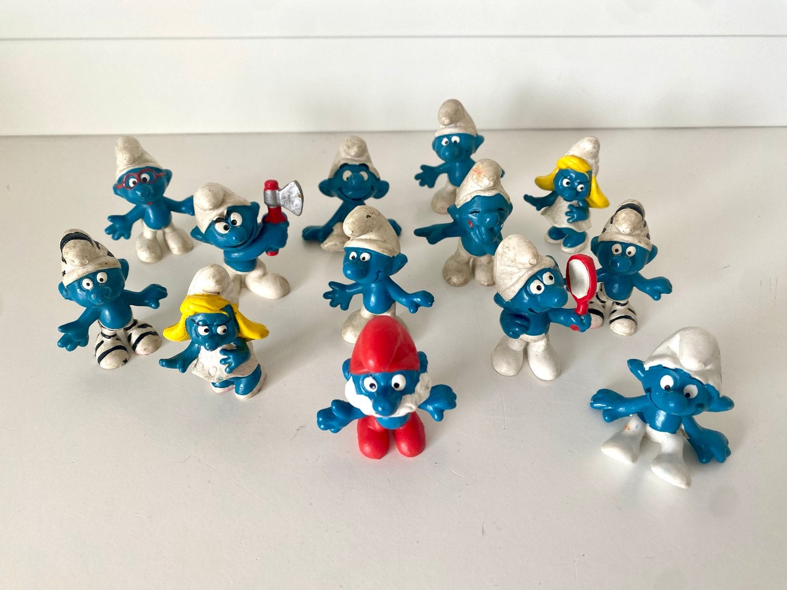 Grote collectie Smurfen beeldjes - 14 stuks, Verzamelen, Smurfen, Ophalen of Verzenden, Gebruikt, Verschillende Smurfen, Poppetje, Figuurtje of Knuffel