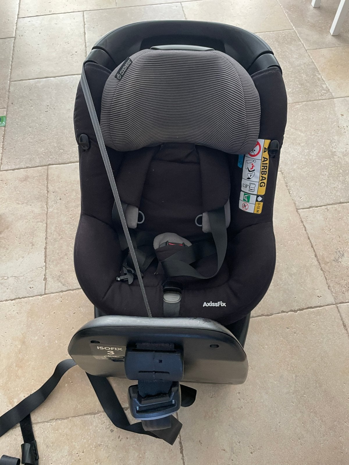 Maxi-Cosi AxissFix Autostoel - Zwart, Isofix, Ophalen, Gebruikt, 0 t/m 18 kg, Verstelbare rugleuning