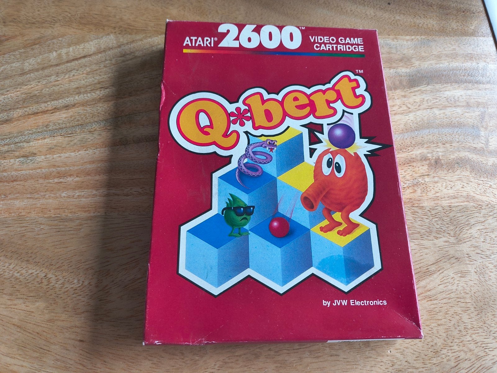 Q*Bert voor de Atari 2600 (Red Label), Spelcomputers en Games, Gebruikt, 1 speler, Racen en Vliegen, Ophalen of Verzenden
