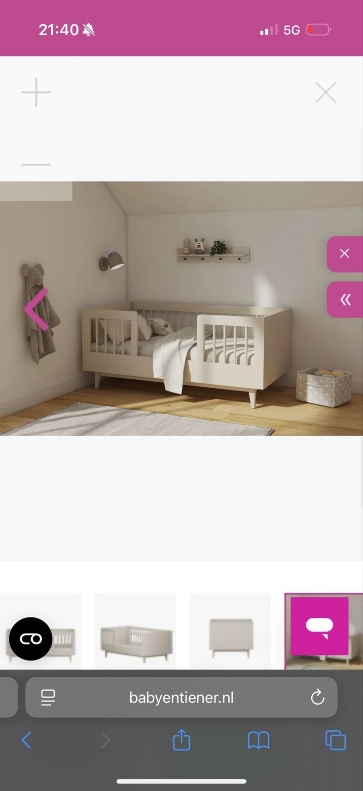 Zo goed als nieuw kinderbed met matras, Kinderen en Baby's, Kinderkamer | Bedden, Ophalen, 70 tot 85 cm, 140 tot 160 cm, Zo goed als nieuw