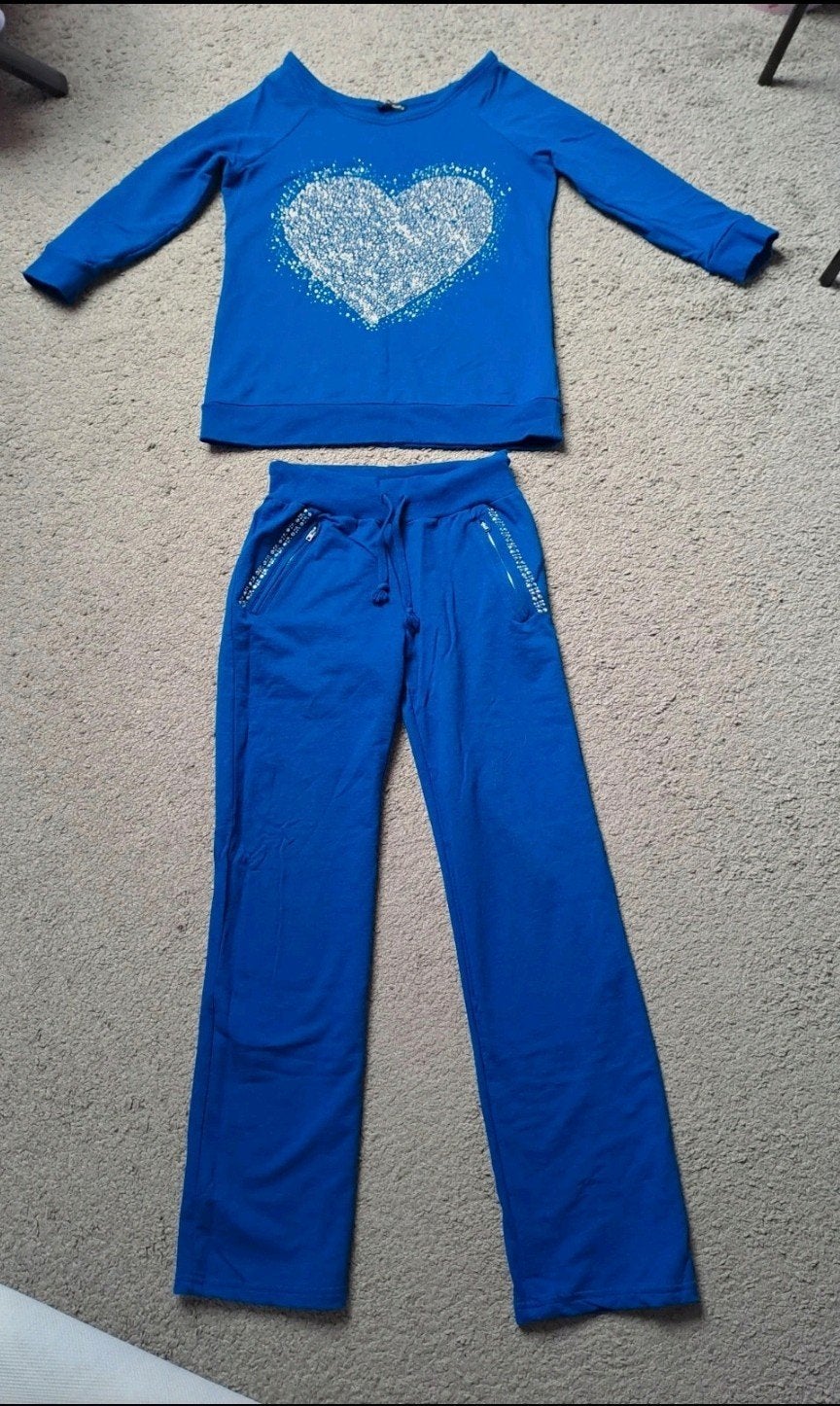 ZGAN Kobaltblauw joggingpak maat S, Kleding | Dames, Ophalen of Verzenden, Zo goed als nieuw, Maat 36 (S), Blauw