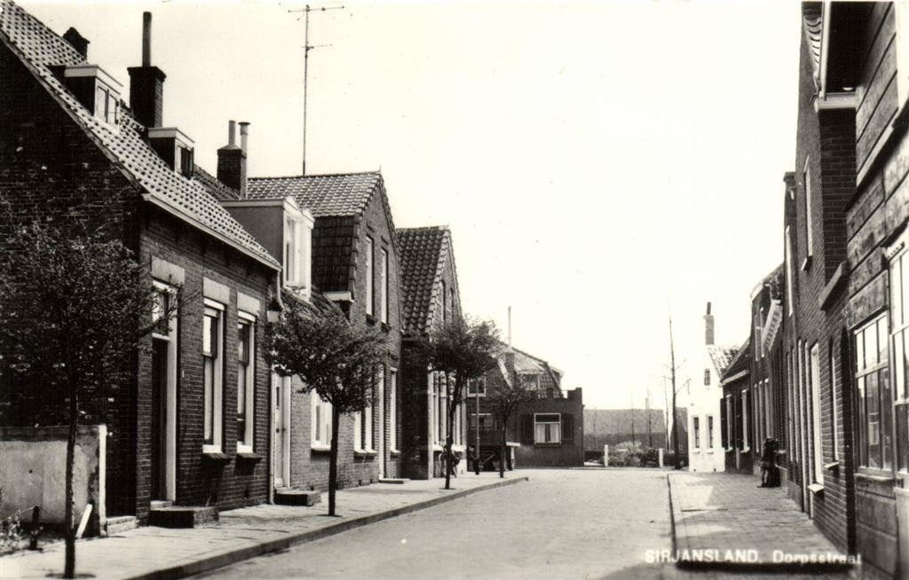 Sirjansland. Dorpsstraat - ongelopen, Verzenden, 1940 tot 1960, Ongelopen, Noord-Brabant